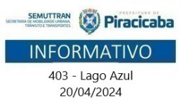 Linha 403 Lago Azul / Conexão Ártemis - Ajustes de horários - 20/04/2024